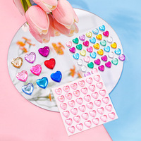 Autocollants en diamant 3D, cristal, gemme, autocollants en strass en forme de cœur, autocollants décoratifs pour enfants, bricolage, autocollants pour téléphone portable