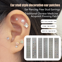 Nouvelles graines auriculaires colorées en diamant, 20 pièces/strip, soulagent le stress et favorisent le sommeil, graines auriculaires invisibles et indolores à pression