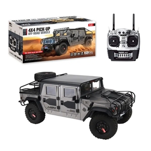 HG p415a 1/10 2.4G 4*4 4WD off road kim loại sở thích xe bán tải hum H1 điều khiển vô tuyến xe quân sự đồ chơi tốc độ cao lớn <span class=keywords><strong>RC</strong></span> 4x4 bánh xích - Product Image 1