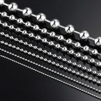 Collier chaîne à billes en acier inoxydable plaqué or 18 carats pour la vente en gros de bijoux de mode