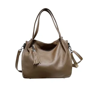 Women's shoulder Tote bag large-capacity women's first layer cowhide naturally leather handbag