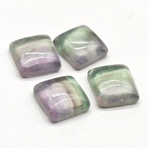 Cabochon de coupe carrée Fluorite 8mm pour la fabrication de bijoux - Product Image 4