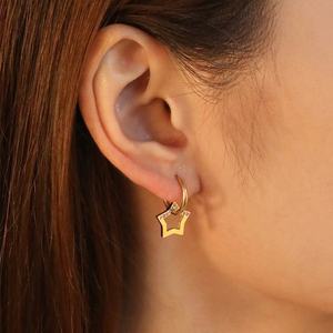 Boucles d'oreilles tendance en acier inoxydable pour femme, plaquées or 18 carats, géométriques, pendantes, avec chaîne à maillons et zircon - Product Image 5