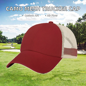 Ready Ship Blank Golf Mesh Breathable Common 6 Panel <b>Camo</b> Fashion Outdoor Trucker <b>Caps</b> Custom Four Seasons - Product Image 2
