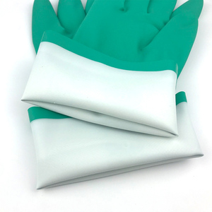 Gants en nitrile verts certifiés CE ANT5PPE, doublés en polaire, réutilisables, en caoutchouc pour le travail - Product Image 5