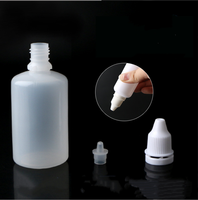 Flacon compte-gouttes transparent de 5/10/15/20 ml avec bouchon blanc pour médicaments liquides