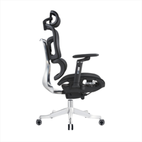 Fauteuil pivotant moderne de luxe ergonomique avec accoudoirs en PU réglables 5D, dossier en maille, appui-tête réglable 3D, hauteur réglable