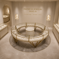 Vitrine de présentation de bijoux en diamant personnalisable, comptoir, meuble pour kiosque à bijoux et boutique de détail, vente en gros