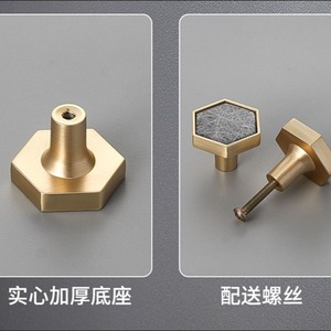 Nordic Hexagonal Zinc Alloy Cabinet Handle Octagonal Drawer <b>Knob</b> Durable Scandinavian Design - Product Image 3