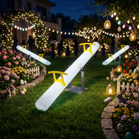 Balançoire interactive double pour enfants, lumineuse à LED, pour l'extérieur, à énergie solaire, colorée, télécommandée, IP54