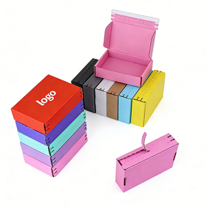 Cajas de Envío de Cartón Corrugado Reciclable, Color Rosa Mate, con Logotipo, Autoarmables, para Regalos, Zapatos, Ropa, Bajo MOQ - Product Image 1
