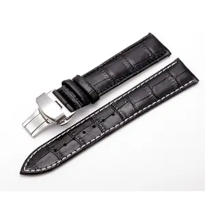 Lederen Horloge Band Lengte Aanpassing Lederen Horlogeband Met 316 Roestvrijstalen Vlindersluiting Te Koop