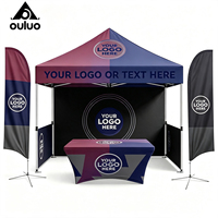 Carpa de Exhibición Temporal de Acero con Diseño Personalizado de 3x3 Metros, Carpa Cuadrada Impermeable de una Sola Capa de Oxford 300D para Eventos Pop-up