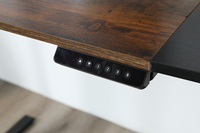 Bureau électrique réglable noir le plus vendu avec double moteur, cadre métallique, capacité de charge de 80 kg pour utilisation informatique au bureau