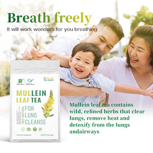 ชาใบมัลลีนสำหรับทำความสะอาดปอด ชาสมุนไพรธรรมชาติบรรเทาอาการเจ็บคอ ช่วยบรรเทาอาการไอ ชาสมุนไพรเพื่อสุขภาพ รับผลิตแบบ OEM แบรนด์ส่วนตัว - Product Image 6