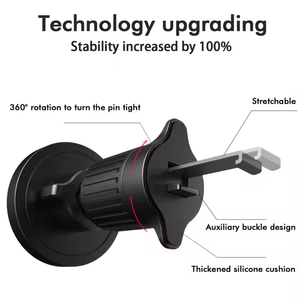 Venta al por mayor de aleación de aluminio ligera y conveniente + soporte ABS para teléfono móvil accesorios de coche soporte magnético para teléfono móvil para coche - Product Image 6