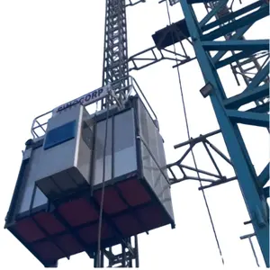 带CE sinoorp SC200/200电梯的施工电梯带桅杆部分和墙带的电梯乘客