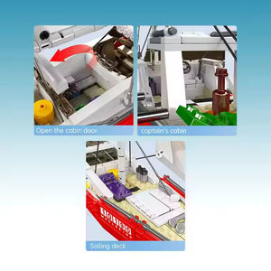 Mould King 10190  Velero Moderno II, Bloques de Construcción, Juguetes Creativos Seagull, 767 Piezas, Equipo de los Emiratos Árabes Unidos, Nueva Zelanda, Yate AC75, Bloques de Construcción de Barcos - Product Image 3