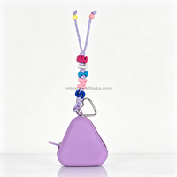 Pochette de rangement en silicone pour rouge à lèvres avec dragonne, support pour baume à lèvres, pochette à monnaie, sac à rouge à lèvres
