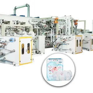 Full Automatic Huggiesing Baby Diapers Machines Production Line Diaper Makin Manufacturer