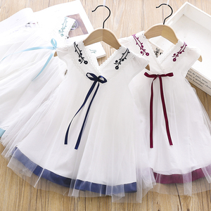 Online Shopping Summer Cotton Kids Party White Dress for Children From China Supplier - Product Image 1