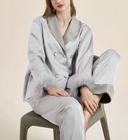 Ensemble de pyjamas en satin pour femmes de haute qualité, personnalisé, confortable, taille élastique, style luxueux, vêtements de nuit pour femmes
