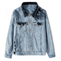 SHULIQI Vestes en jean rembourrées en duvet de style Hip Hop pour hommes, manteaux d'hiver en gros de grande taille XL avec fournisseurs de tissu imprimé brodé