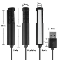 Microphone de conférence portable USB bon marché, à condensateur, filaire, léger, omnidirectionnel, en plastique et métal, pour ordinateur de bureau