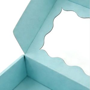 Scatole Personalizzate Blu Stile Aeroplano con Finestra, Ideali per Confezionare Pasticcini, <span class=keywords><strong>Biscotti</strong></span>, Torte e Altri Prodotti da Forno - Product Image 4