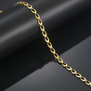 Chaîne à maillons en acier inoxydable plaqué or de 5 mm de large, collier long unisexe, accessoires de bijoux, cadeau de fête DIY, collier ras du cou - Product Image 4