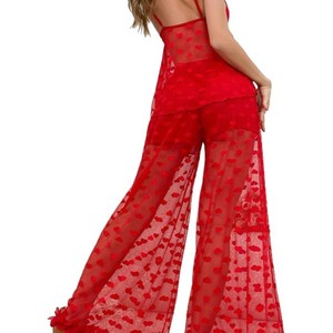 Nouvel ensemble de lingerie transparente sexy ODM pour le commerce extérieur transfrontalier Europe États-Unis, comprenant <span class=keywords><strong>une</strong></span> camisole de nuit ajourée à motif cœur - Product Image 5