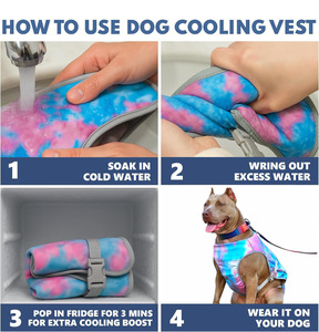 Dog Cooling Vest Heat Relief <b>Tie</b> <b>Dye</b> Polyester Pet <b>Clothes</b> for Summer Hiking Outdoor Walking Running - Product Image 3