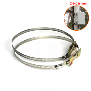 Anneau <span class=keywords><strong>de</strong></span> serrage pour boîtier <span class=keywords><strong>de</strong></span> fibre optique en acier inoxydable, pince robuste, diamètre 76-235 mm, paire - Product Image 1