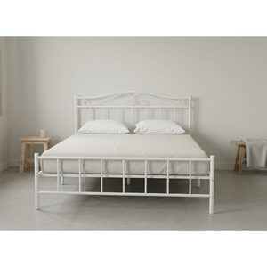 Cadre de lit en métal contemporain pleine grandeur pour hôtels et écoles – Mobilier de chambre durable - Product Image 2