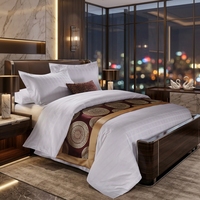 Ensemble de literie de chambre à coucher 100% coton, drap de lit de couleur blanche, taille unique en percale