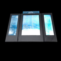 Zhongda Led Menu Personnalisé Restaurant Table LED Menu Titulaires Plastique Cuir LED Menu Couverture pour Affichage