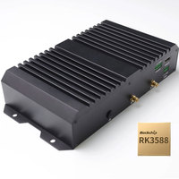 Rockchip aluminium Aloi tanpa kipas RK3588 komputer Desktop industri Android 12 CPU octa-core untuk papan sirkuit Digital