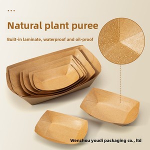 Caja de papel kraft desechable plegable para pollo frito, caja para snacks, caja para papas fritas, embalaje a prueba de aceite, caja para almuerzo, venta al por mayor - Product Image 3