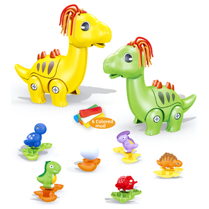Kit de <span class=keywords><strong>Pâte</strong></span> <span class=keywords><strong>à</strong></span> <span class=keywords><strong>Modeler</strong></span> Colorée pour Enfants : Dinosaures <span class=keywords><strong>à</strong></span> Démonter et Jouets <span class=keywords><strong>en</strong></span> Argile Créative - Product Image 1