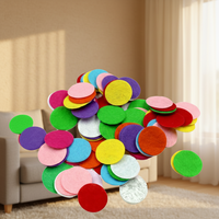 Cercles en feutre polyester écologique rigide de 2/3/4/5 cm, épaisseur 1 mm, couleurs vives, pour projets d'artisanat et d'art DIY (Échantillons gratuits)