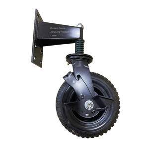 ล้อเลื่อนรั้วแบบสปริงเหล็กขนาด 6 นิ้ว 8 นิ้ว ทำจากยางแข็ง - Product Image 2