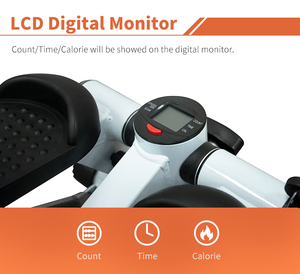 Mini Stepper <span class=keywords><strong>Elliptique</strong></span> de Fitness avec Bandes de Résistance en Acier, Machine d'Exercice pour Compteur de Calories, Idéal pour la Maison, le Bureau et la Salle de Sport - Product Image 5