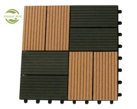 Dalles de terrasse en composite bois WPC 300x300 mm à installation facile pour extérieur, idéales pour le bricolage