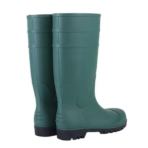 Unisex Cheap Safety Steel Toe Sole Pvc Rain Boots