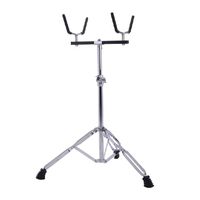 Marching Bass Drum Stand Chrome Metal Tripod Holder Adjustable Height Percussion Instrument Support Rack for Marching Bass Drum