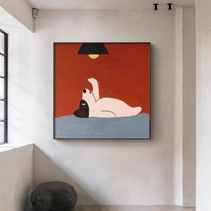 Animal Paintings Oil Canvas Decorative Painting With <b>Frame</b> Aluminum Alloy Abstract Design For Living Room Bedroom Entryway - Product Image 3