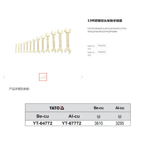 ชุดประแจสองด้านป้องกันการระเบิดยาโตะ 8-32 มม. เมตริก บี-คิว เกรดอุตสาหกรรม - Product Image 3