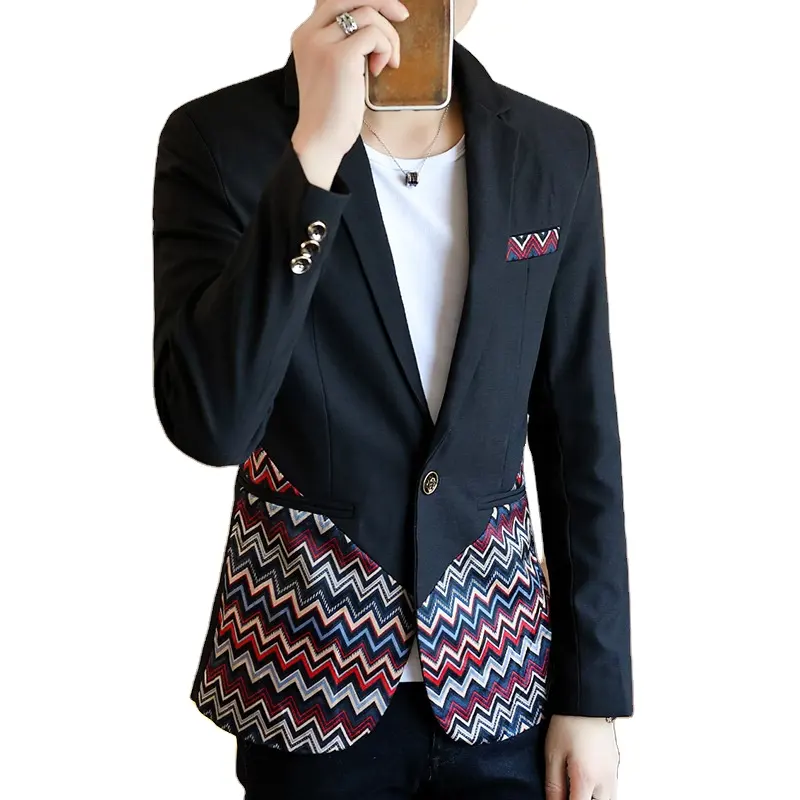 10% OFF M-3XL Autumn new products handsome casual ethnic style suit men's jacket Korean trend men's suit jacket