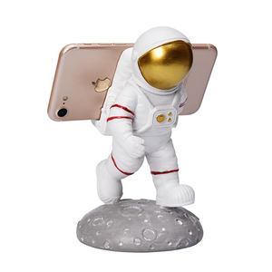 Résine faite à la main astronaute maison décor drôle Spaceman <span class=keywords><strong>Figurine</strong></span> intérieur portable support <span class=keywords><strong>de</strong></span> téléphone portable support pour Table - Product Image 2