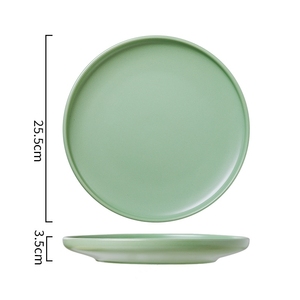 Minimalist <strong>Sage</strong> Green Ceramic Dinner Plate Luxury Stackable Round <strong>Dishes</strong> Serving Plates Dinnerware for Restaurant - Product Image 6